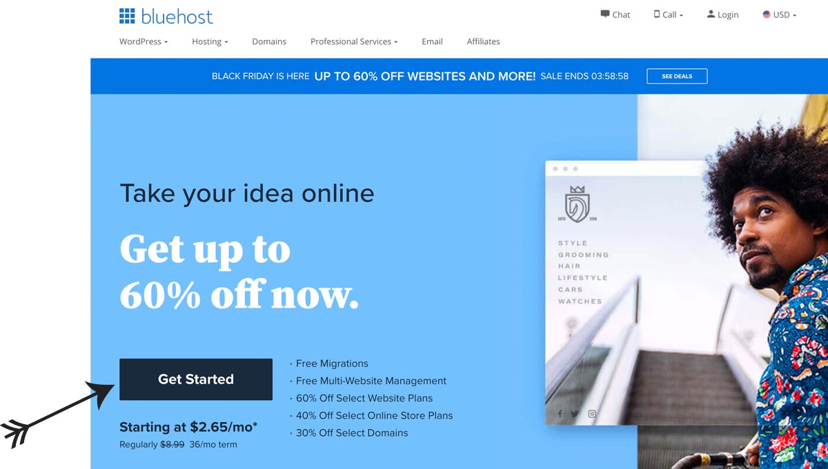 Bluehost Get Started