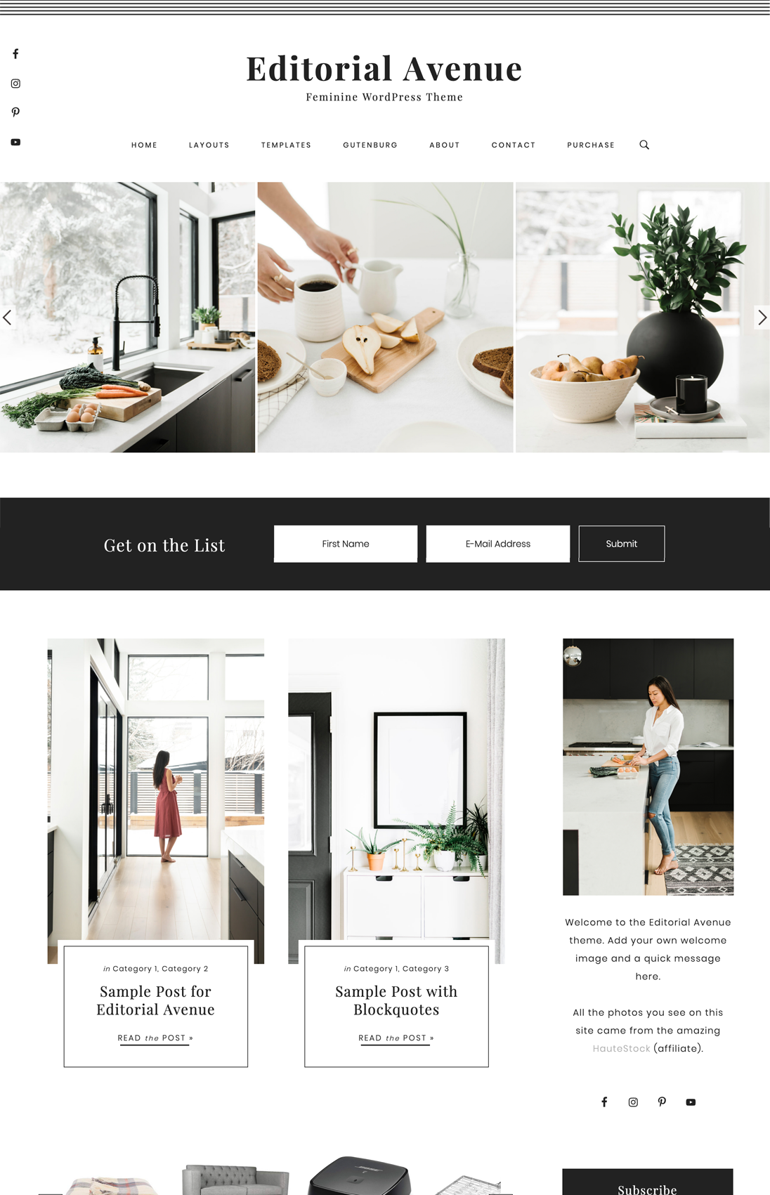 A simple but elegant WordPress Theme for bloggers. This is a black and white WordPress blog theme design that your visitors will love.