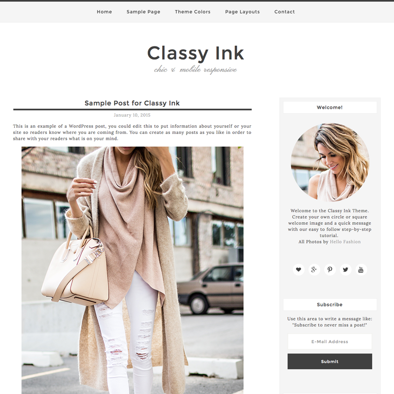 Classy Ink WordPress Theme
