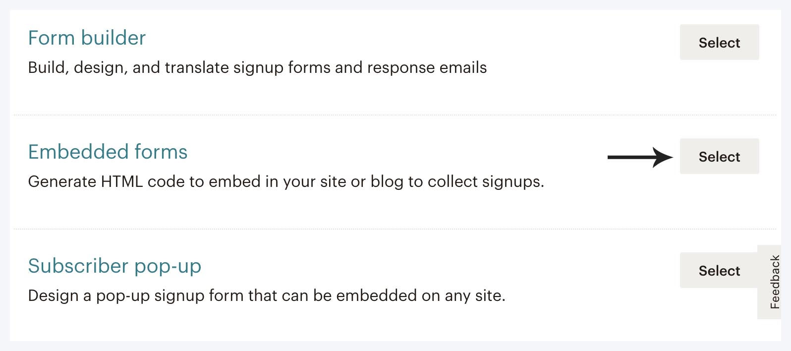 MailChimp Embedded Forms