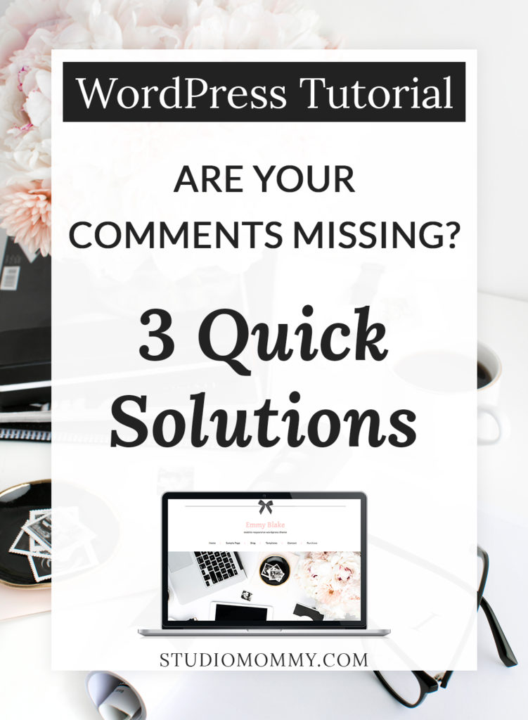 Are your WordPress comments missing? In fact this question comes up a lot, "My comments are missing! How do I get them back?" For this reason it can be scary when your WordPress comments stop showing. Here is a great tutorial to help you troubleshoot how to get your comments back. There are different settings in WordPress and Genesis that affect your comments. In order to get them back please follow the tutorials below.