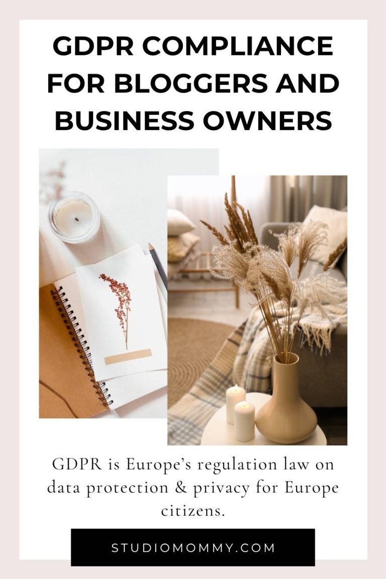 What does it mean to be GDPR Compliant? I’m sure that you may have heard about GDPR by now. I’ve been receiving a ton of emails from other business either explaining what it is or informing me on updates to their policy’s page. We’re also taking the steps to be GDPR compliant. www.StudioMommy.com