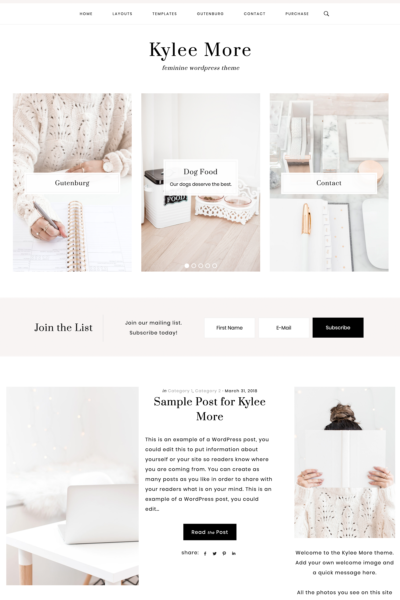 Kylee More Update Theme