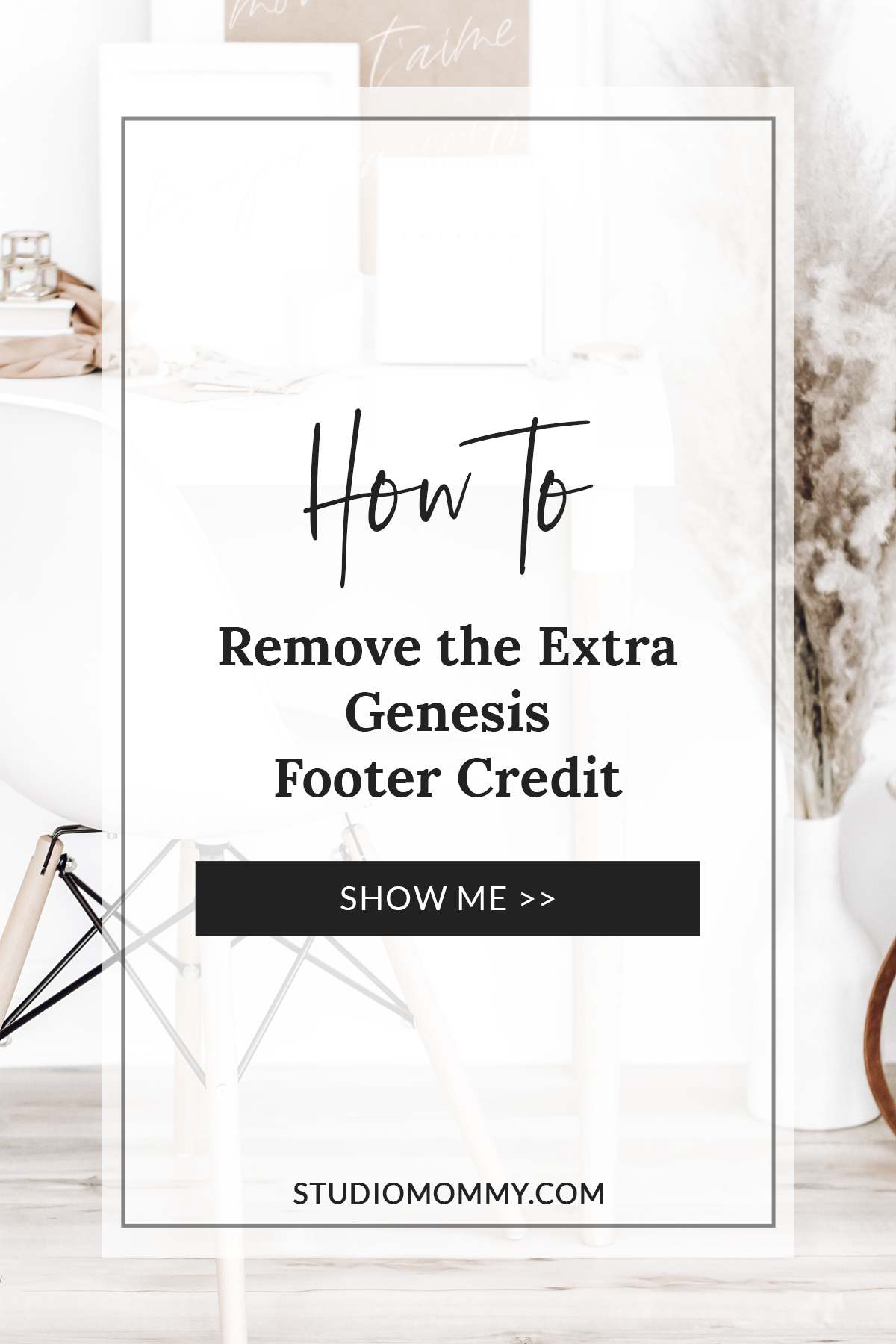 Remove Extra Genesis Footer Credit