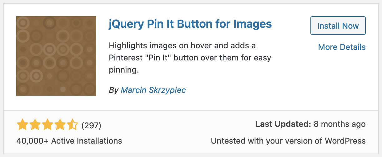 jQuery Pin It Button Plugin