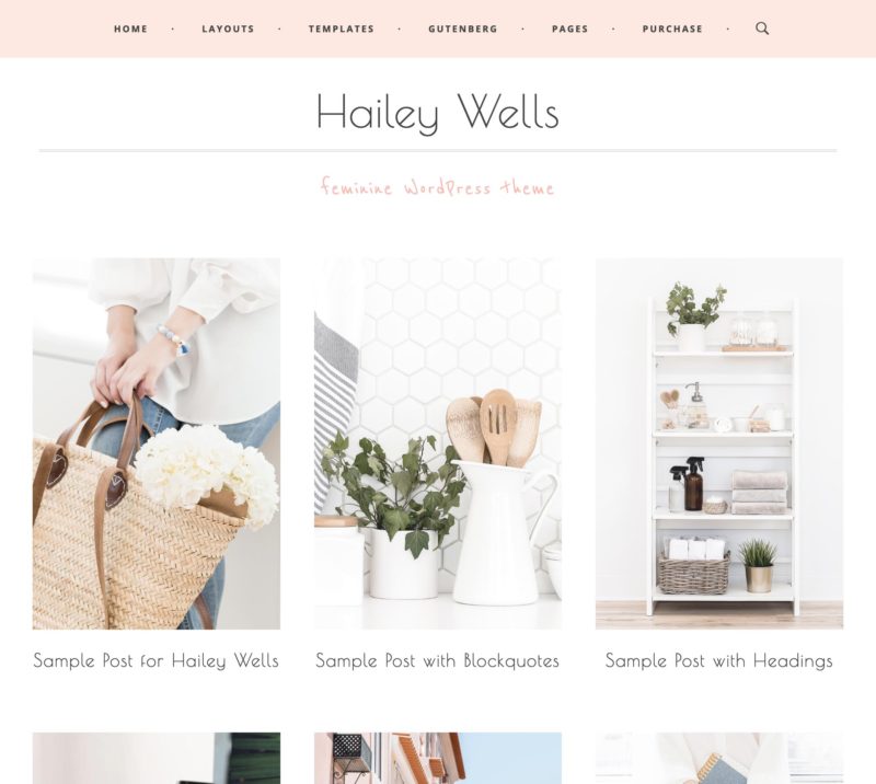 Hailey Wells Category Page