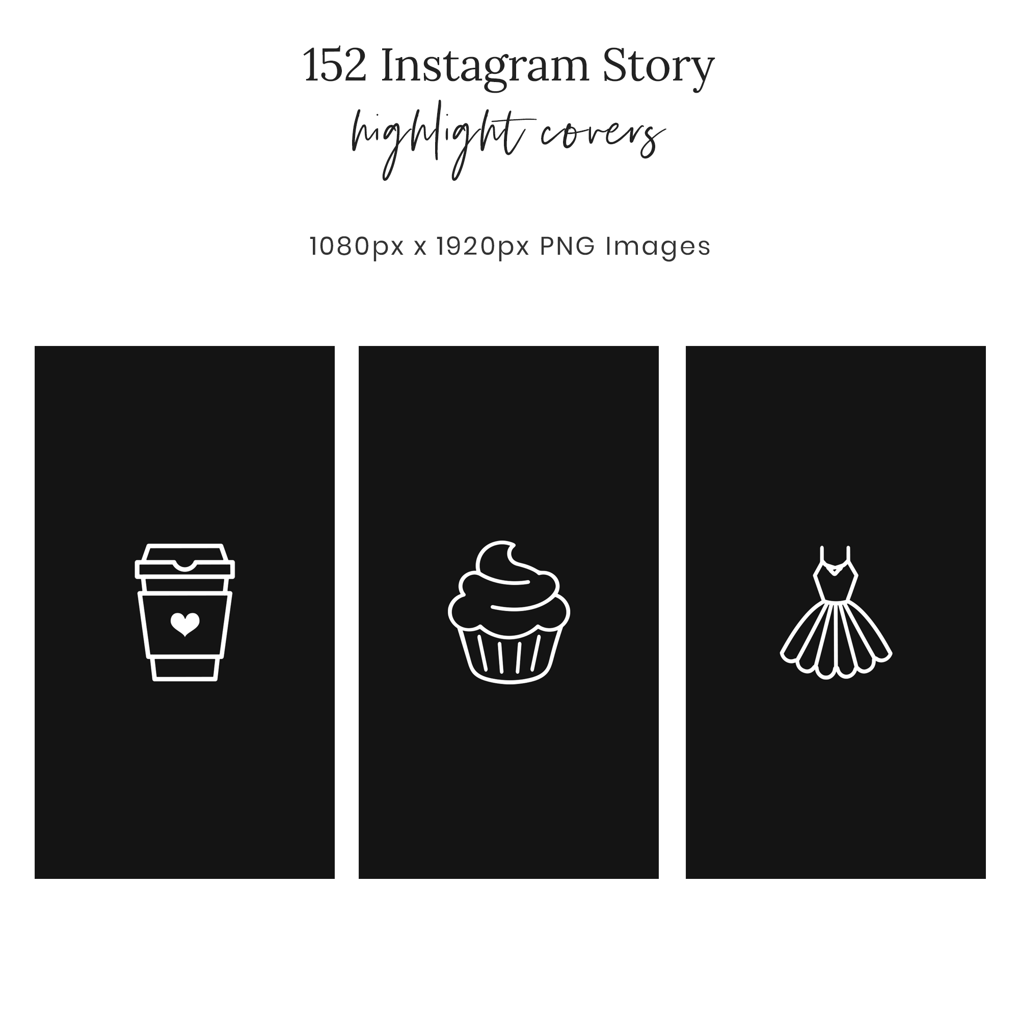 black $ instagram highlight covers free