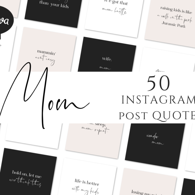 Blush, Black & White Instagram Motivational Quotes · Studio Mommy