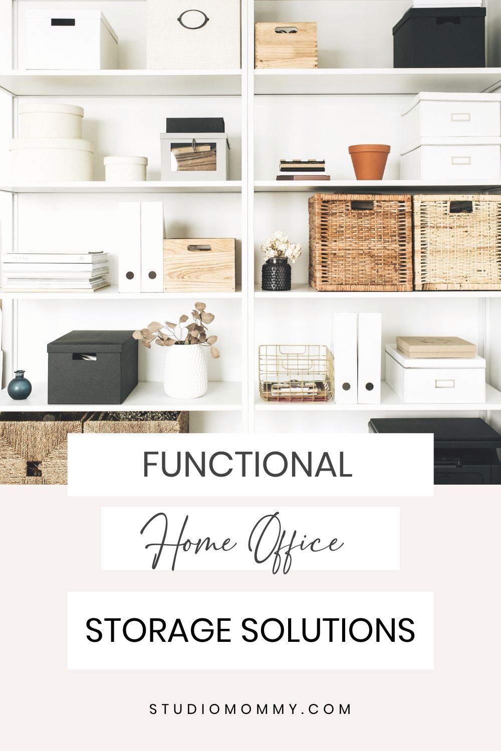 As a work-from-home female entrepreneur, I am constantly looking for creative storage solutions for my home office.  With three children, space is tight; therefore, functional storage is essential.  My three favorite places to shop for storage ideas are The Container Store, Target, and Amazon.  Here are a few of my favorite home office storage solutions. @studiomommy
