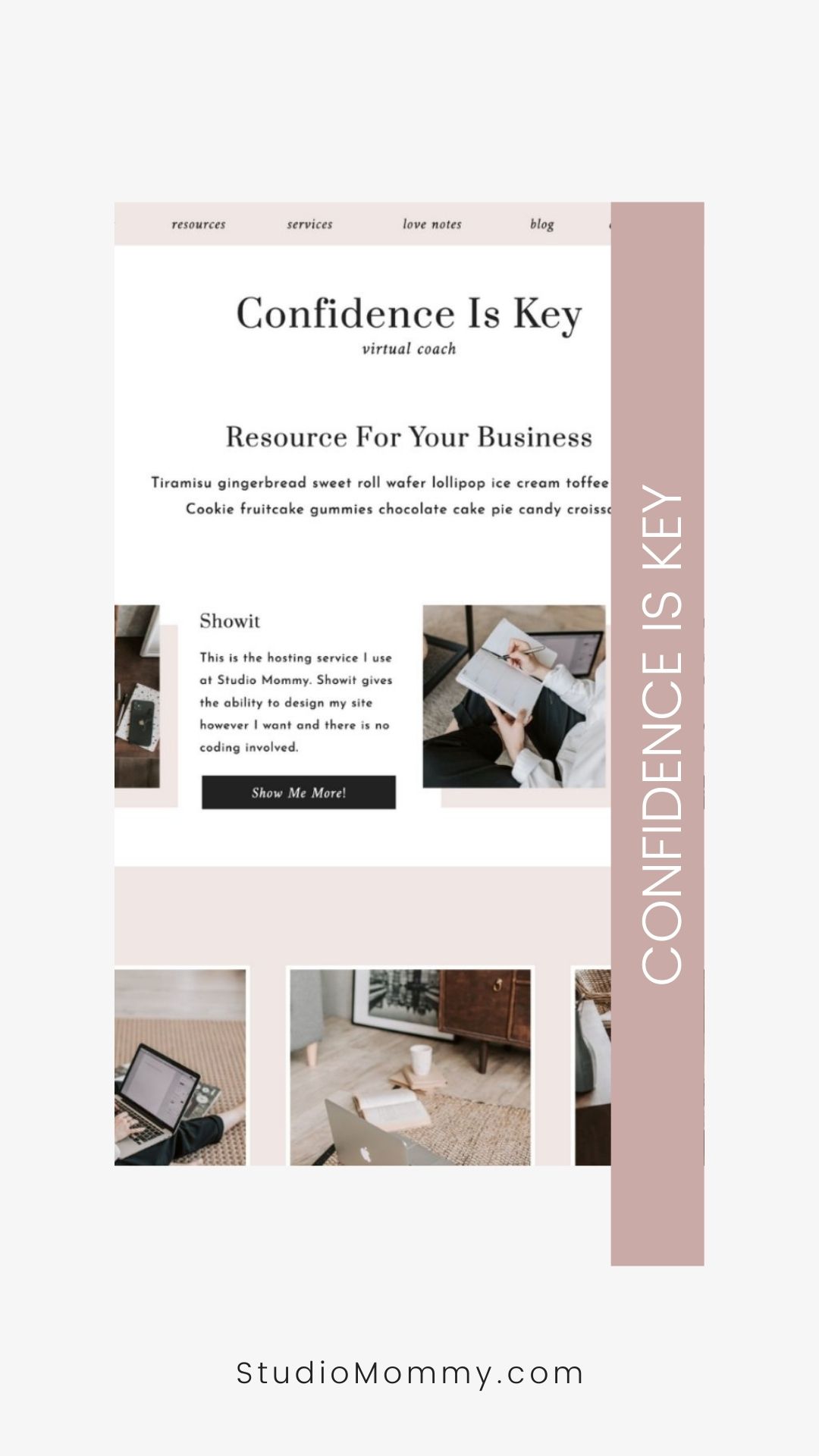 Are you looking for an affordable, easy-to-use Showit website template that you can download right away and begin creating your website?  And by affordable I mean less than the ten trips to Starbucks that you make in a month for your favorite latte!  Then look no further!  Meet Confidence is Key, an affordable Showit website template.
