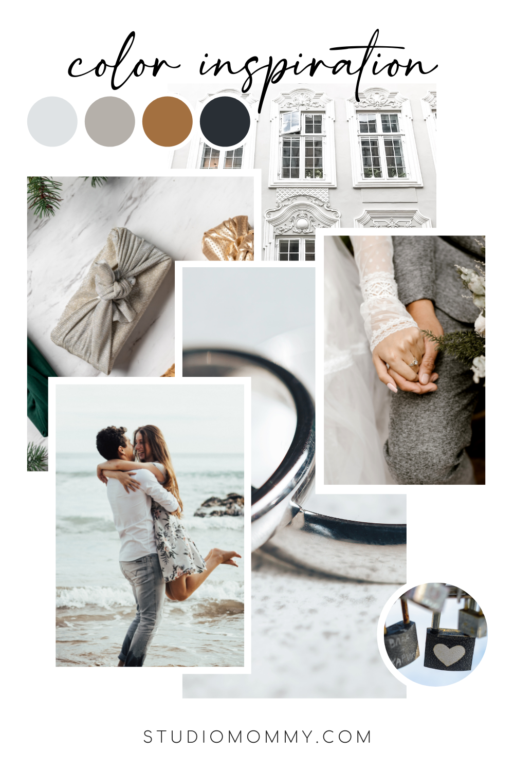 Gray, Brown, and Black Color Palette for your mood boards and color inspiration by Studio Mommy for WordPress Themes