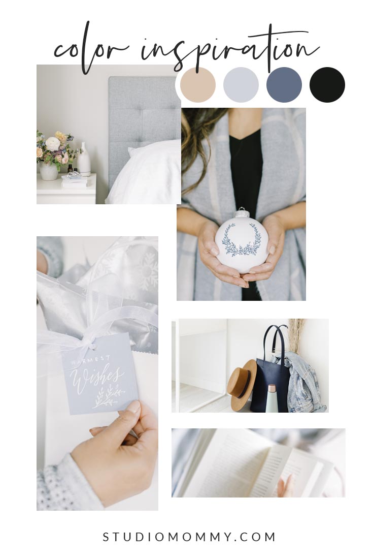 Blue, Soft Blue, Navy Color Palette Mood Board by Studio Mommy
