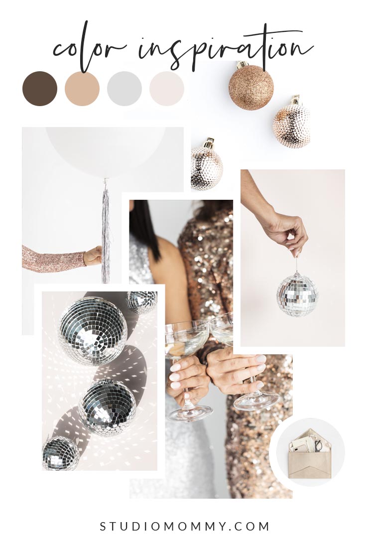 Rose Gold, Soft Pink, Brown Color Palette Mood Board @studiomommy