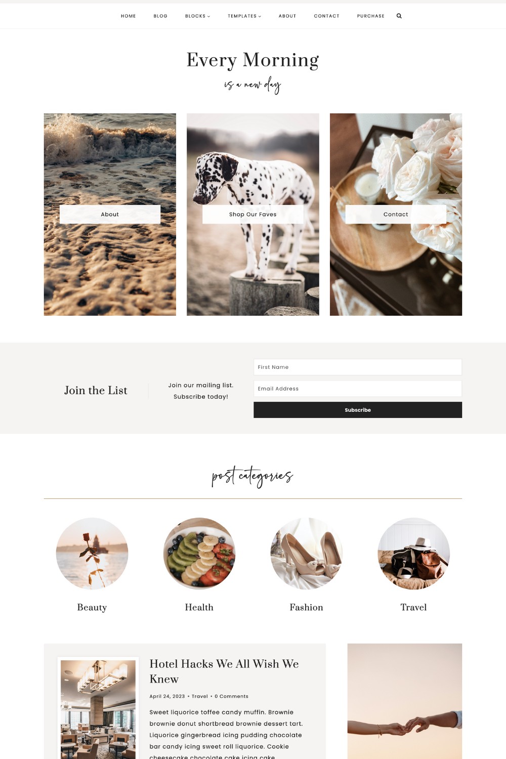Every Morning WordPress Theme by Studio Mommy